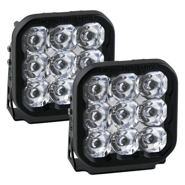 Diode Dynamics® - Stage Sport Series 5" 2x40W Square Spot Beam LED Lights