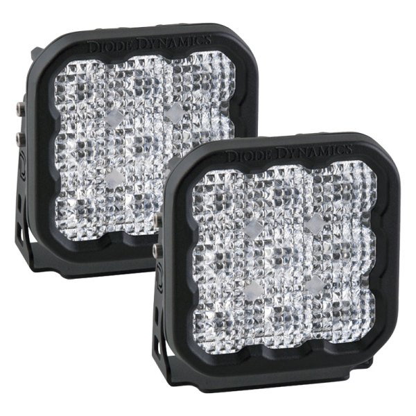 Diode Dynamics® - Stage Sport Series 5" 2x40W Square Flood Beam LED Lights