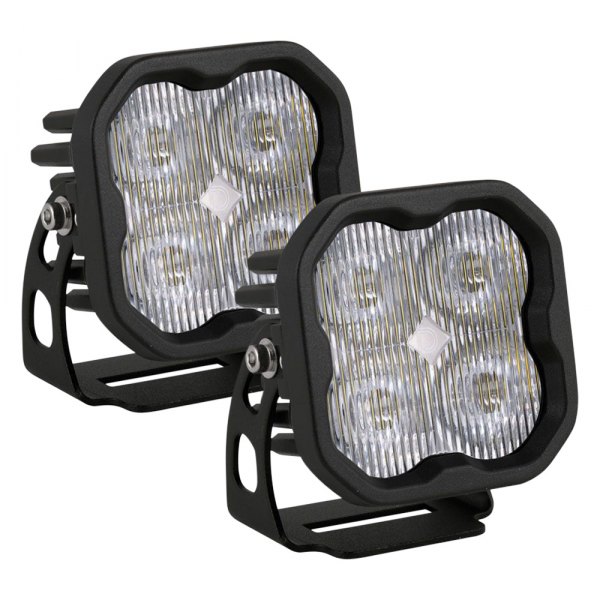 Diode Dynamics® - Stage Sport Series Standard SAE 3" 2x14.5W Square Fog Beam LED Lights, With White Backlight