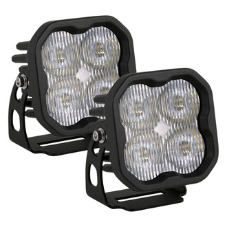 Diode Dynamics® - Stage Sport Series Standard SAE 3" 2x14.5W Square Fog Beam LED Lights, With Amber Backlight