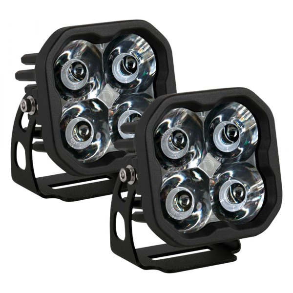 Diode Dynamics® - Stage Sport Series Standard 3" 2x14.5W Square Spot Beam LED Lights, With Blue Backlight