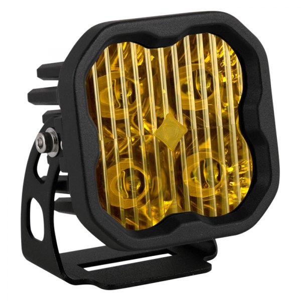 Diode Dynamics® - Stage Sport Series Standard 3" 14.5W Square Driving Beam Yellow LED Light, with Amber Backlight