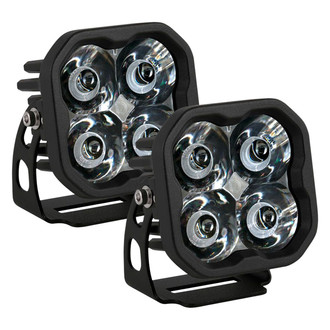 Diode Dynamics® - Stage Pro Series Standard 3" 2x36W Square Spot Beam LED Lights, With Amber Backlight