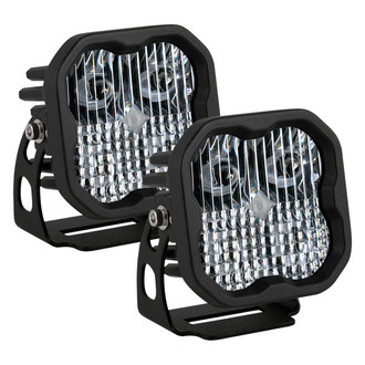 Diode Dynamics® - Stage Pro Series Standard 3" 2x36W Square Combo Beam LED Lights, With Amber Backlight