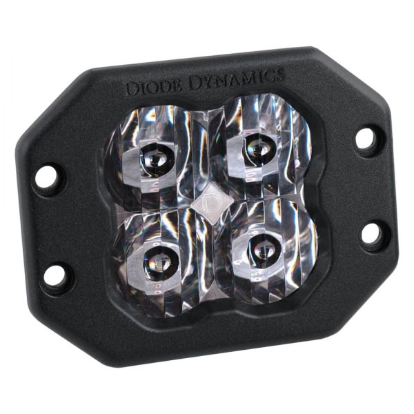 Diode Dynamics® - Stage Sport Series SAE Flush Mount 3" 14.5W Square Driving Beam LED Light, With White Backlight