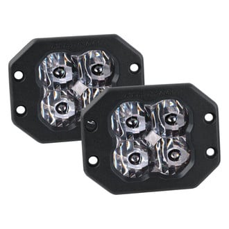 Diode Dynamics® - Stage Sport Series SAE Flush Mount 3" 14.5W Square LED Lights, with Amber Backlight