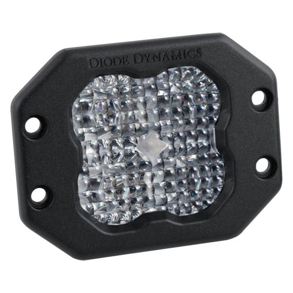 Diode Dynamics® - Stage Sport Series Flush Mount 3" 14.5W Square Flood Beam LED Light, With White Backlight