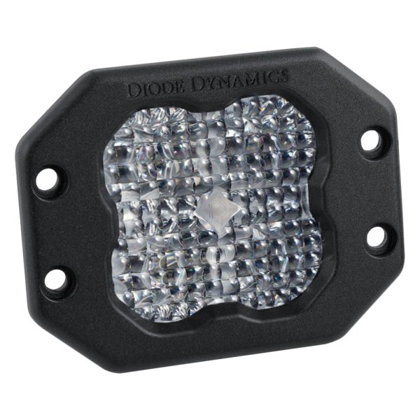 Diode Dynamics® - Stage Sport Series Flush Mount 3" 14.5W Square Flood Beam LED Light, with Amber Backlight