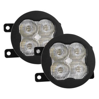 Diode Dynamics® - Fog Light Location Stage Max Series Type A SAE 3" 2x38.5W Square Fog Beam LED Lights, with Amber Backlight