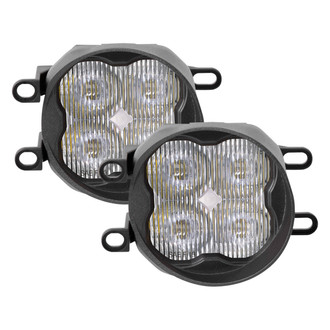 Diode Dynamics® - Fog Light Location Stage Pro Series Type B SAE 3" 2x36W Square Fog Beam LED Light Kit, with Amber Backlight