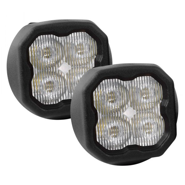 Diode Dynamics® - Fog Light Location Stage Sport Series Type GM SAE 3" 2x14.5W Square Fog Beam LED Lights, with Amber Backlight