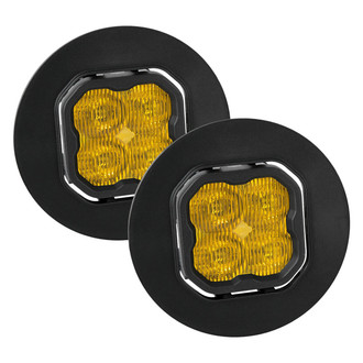 Diode Dynamics® - Fog Light Location Stage Sport Series Type GM-5 SAE 3" 2x14.5W Square Fog Beam Yellow LED Lights, with Amber Backlight