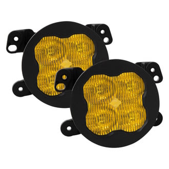 Diode Dynamics® - Fog Light Location Stage Sport Series Type M SAE 3" 2x14.5W Square Fog Beam Yellow LED Lights, With Amber Backlight