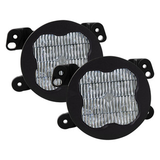 Diode Dynamics® - Fog Light Location Stage Max Series Type M SAE 3" 2x38.5W Square Fog Beam LED Lights, with Amber Backlight