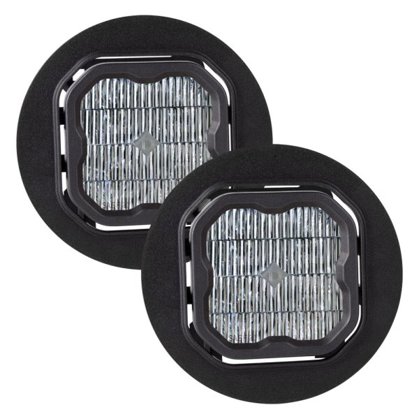 Diode Dynamics® - Fog Light Location Stage Sport Series Type OB SAE 3" 2x14.5W Square Fog Beam LED Lights, with Amber Backlight