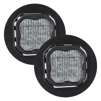 Diode Dynamics® - Fog Light Location Stage Pro Series Type OB SAE 3" 2x36W Square Fog Beam LED Lights, with Amber Backlight