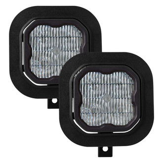 Diode Dynamics® - Fog Light Location Stage Pro Series Type SD SAE 3" 2x36W Square Fog Beam LED Lights, with Amber Backlight