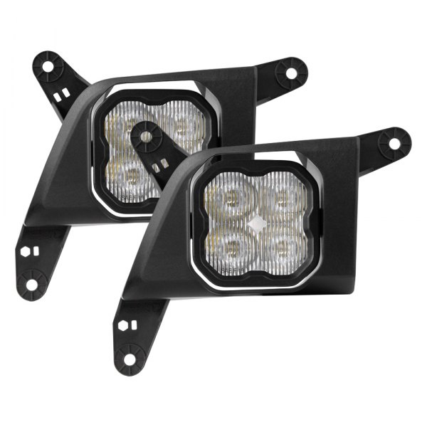 Diode Dynamics® - Fog Light Location Stage Sport Series Type SV2 SAE 3" 2x14.5W Square Fog Beam LED Lights, with Amber Backlight