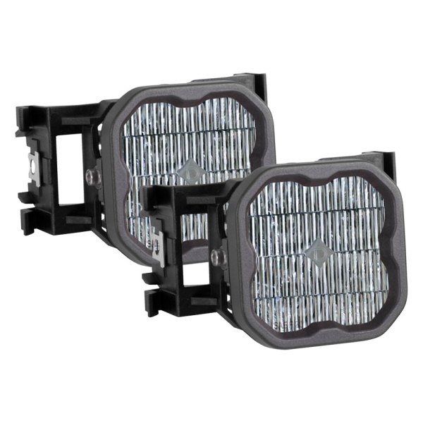 Diode Dynamics® - Fog Light Location Stage Sport Series Type X SAE 3" 2x14.5W Square Fog Beam LED Lights, with Amber Backlight