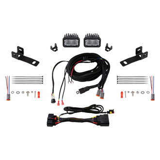 Diode Dynamics® - Rear Bumper Stage Series C2 Sport 3" 2x7.7W Square Flood Beam LED Light Kit