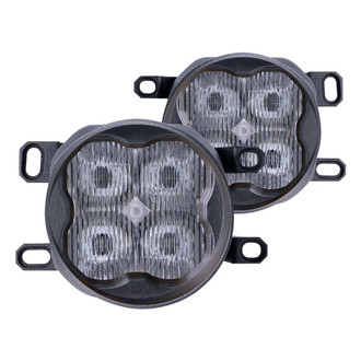 Diode Dynamics® - Fog Light Location Mounted Stage Pro Series Type CGX 3" 2x36W Round Fog Beam LED Light Kit, with Amber Backlight
