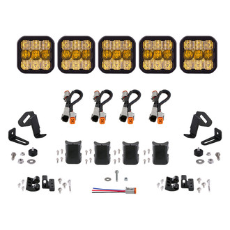 Diode Dynamics® - CrossLink Pro 5-Pod 31.5" 450W Combo Beam Yellow LED Light Bar