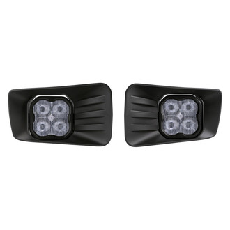 Diode Dynamics® - Fog Light Location Mounted Stage Sport Series Type CH 3" 2x14.5W Square Fog Beam LED Light Kit, with Amber Backlight