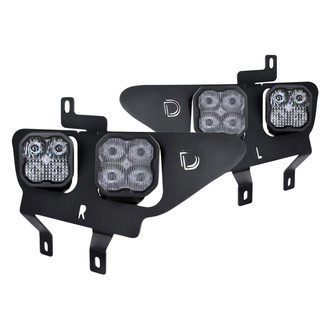 Diode Dynamics® - Fog Light Location Mounted Stage Sport Series 3" 4x14.5W Square Fog/Combo Beam LED Light Kit