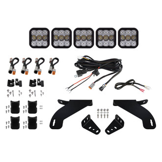 Diode Dynamics® - Grille Mounted CrossLink Sport 5-Pod 200W Combo Beam LED Light Bar Kit