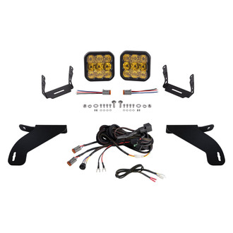 Diode Dynamics® - Front Bumper Stage Series 5 Sport 5" 2x40W Square Combo Beam Yellow LED Light Kit