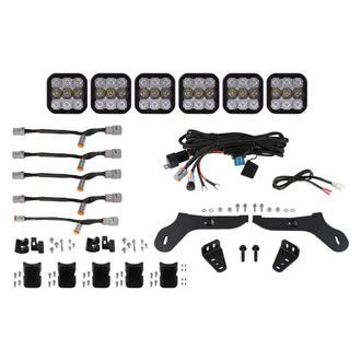 Diode Dynamics® - Grille Mounted CrossLink Pro 6-Pod 540W Combo Beam LED Light Bar Kit