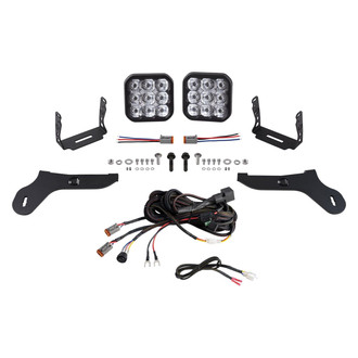Diode Dynamics® - Front Bumper Stage Series 5 Pro 5" 2x90W Square Driving Beam LED Light Kit