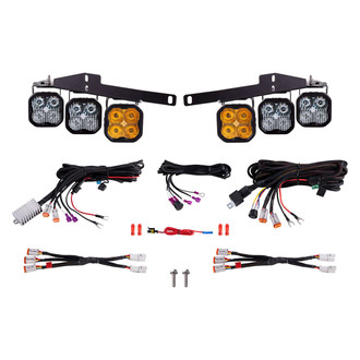 Diode Dynamics® - Fog Light Location Mounted Stage Max Series 3" 6x38.5W Square Fog/Combo Beam Yellow LED Light Kit