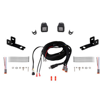 Diode Dynamics® - Rear Bumper Stage Series C1 Pro 2" 2x19W Square Flood Beam LED Light Kit