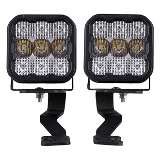 Diode Dynamics® - Hood Ditch Stage Series 5 Sport 5" 2x40W Square Combo Beam LED Light Kit
