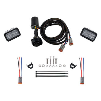 Diode Dynamics® - Rear Bumper Stage Series C2 Sport 2" 2x7.7W Rectangular Flood Beam LED Light Kit, With Red Backlight