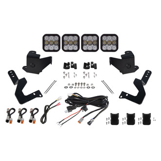 Diode Dynamics® - Grille Mounted CrossLink Pro 4-Pod 360W Combo Beam LED Light Bar Kit