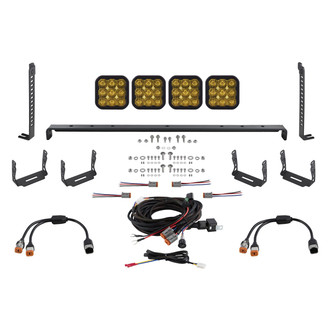 Diode Dynamics® - Grille Stage Series 5 Sport 5" 2x40W Square Driving Beam Yellow LED Light Kit