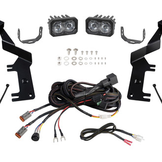 Diode Dynamics® - Hood Ditch Stage Series C2 Sport 3.3" 2x7.7W Rectangular Combo Beam LED Light Kit