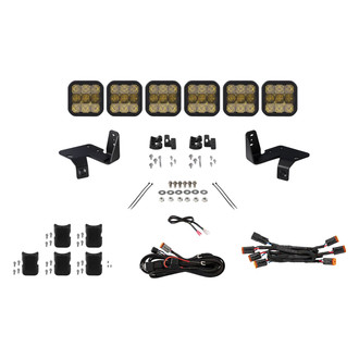 Diode Dynamics® - Grille Mounted CrossLink Sport 6-Pod 240W Combo Beam Yellow LED Light Bar Kit