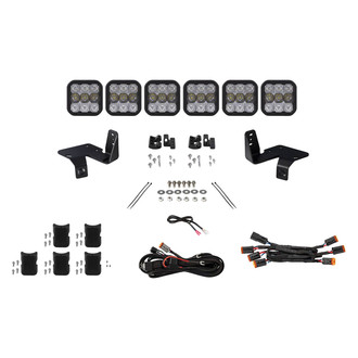 Diode Dynamics® - Grille Mounted CrossLink Pro 6-Pod 37.5" 540W Combo Beam LED Light Bar Kit