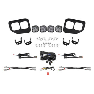 Diode Dynamics® - Fog Light Location Stage Series 3 Pro 3" 4x36W Square Fog/Combo Beam LED Light Kit