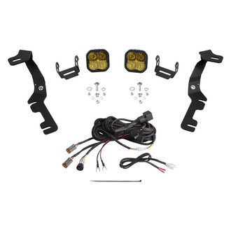 Diode Dynamics® - Hood Ditch Stage Series 3 Sport 3" 2x14.5W Square Combo Beam Yellow LED Light Kit