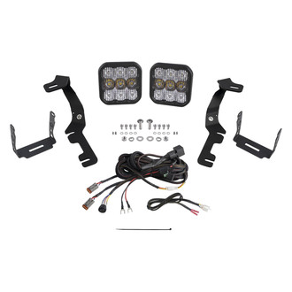 Diode Dynamics® - Hood Ditch Stage Series 5 Sport 5" 2x40W Square Combo Beam LED Light Kit