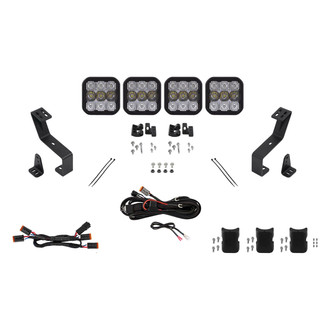 Diode Dynamics® - Grille Mounted CrossLink Sport 4-Pod 160W Combo Beam LED Light Bar Kit