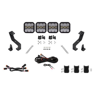 Diode Dynamics® - Grille Mounted CrossLink Pro 4-Pod 360W Combo Beam LED Light Bar Kit
