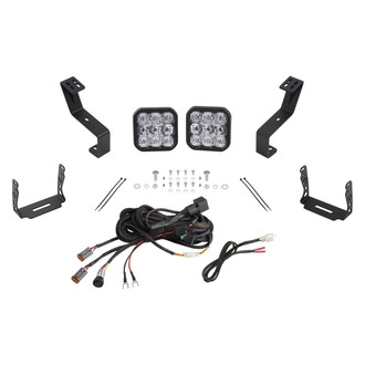 Diode Dynamics® - Front Bumper Stage Series 5 Sport 5" 2x40W Square Combo Beam LED Light Kit