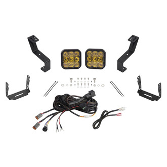 Diode Dynamics® - Front Bumper Stage Series 5 Sport 5" 2x40W Square Combo Beam Yellow LED Light Kit