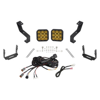 Diode Dynamics® - Front Bumper Stage Series 5 Pro 5" 2x90W Square Driving Beam Yellow LED Light Kit