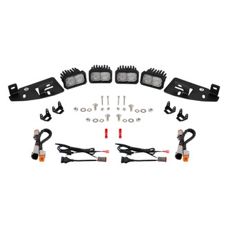 Diode Dynamics® - Fog Light Location Stage Series C2 Sport 3.3" 4x7.7W Rectangular Fog Beam LED Light Kit